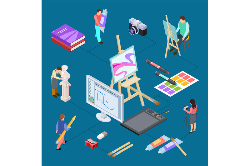 isometric-graphic-design-art-vector-concept-digital-and-traditional