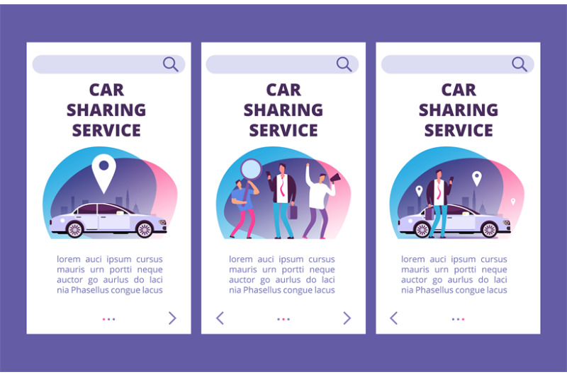 car-sharing-service-mobile-app-pages-vector-template