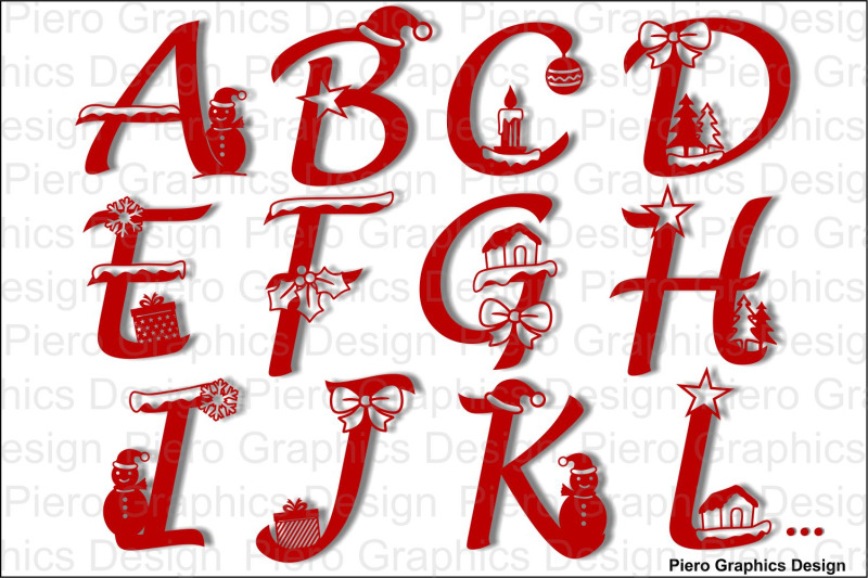 decorated-christmas-alphabet-and-numbers-svg-files