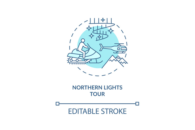 northern-lights-tour-concept-icon