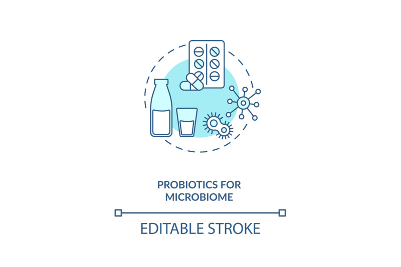 probiotics-for-microbiome-concept-icon