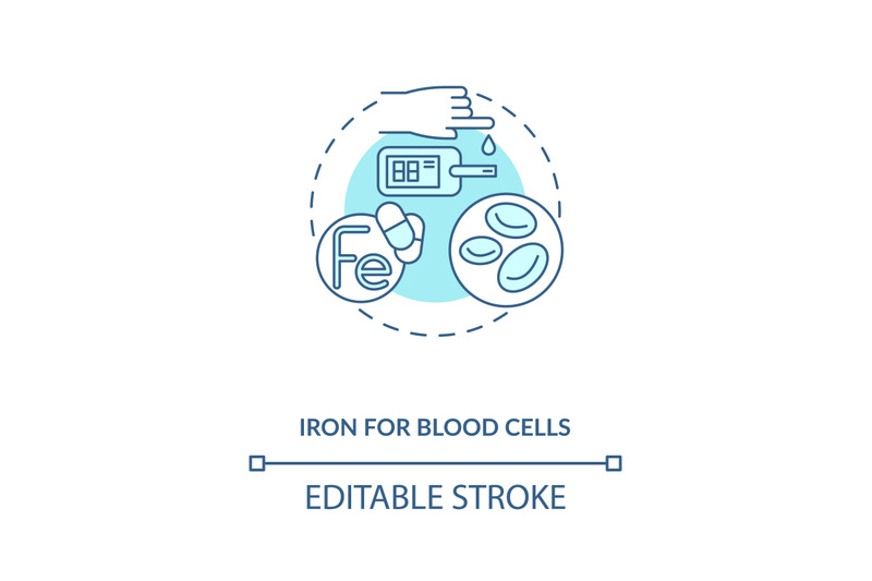 iron-for-blood-cells-concept-icon