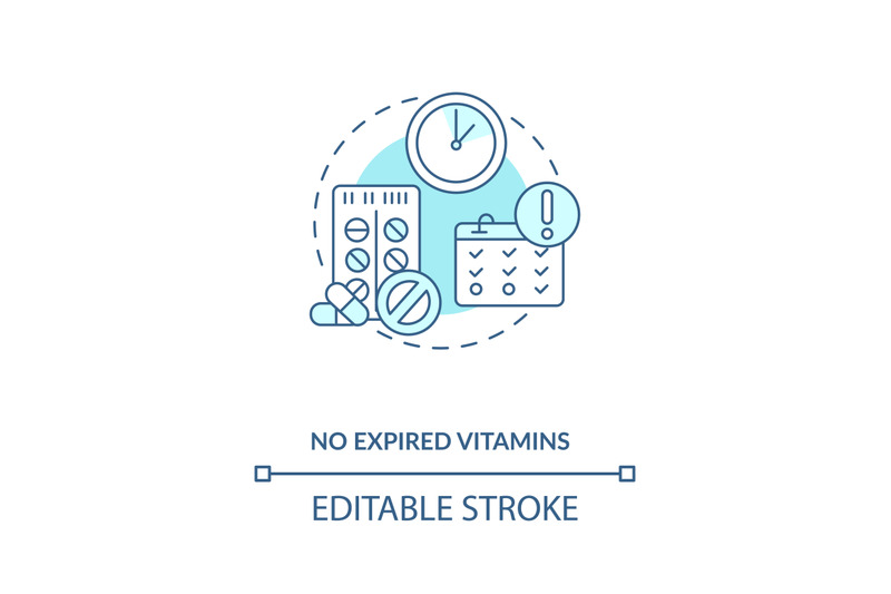 no-expired-vitamins-concept-icon