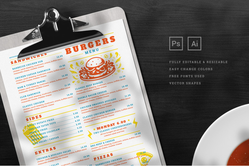 burgers-menu-template