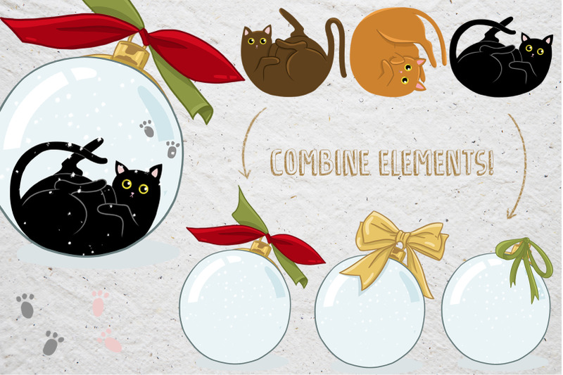 christmas-cat-creator-vector-collection