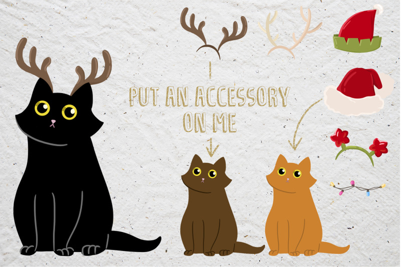 christmas-cat-creator-vector-collection