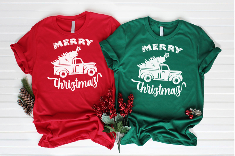 merry-christmas-retro-truck-svg-clipart-design-elements