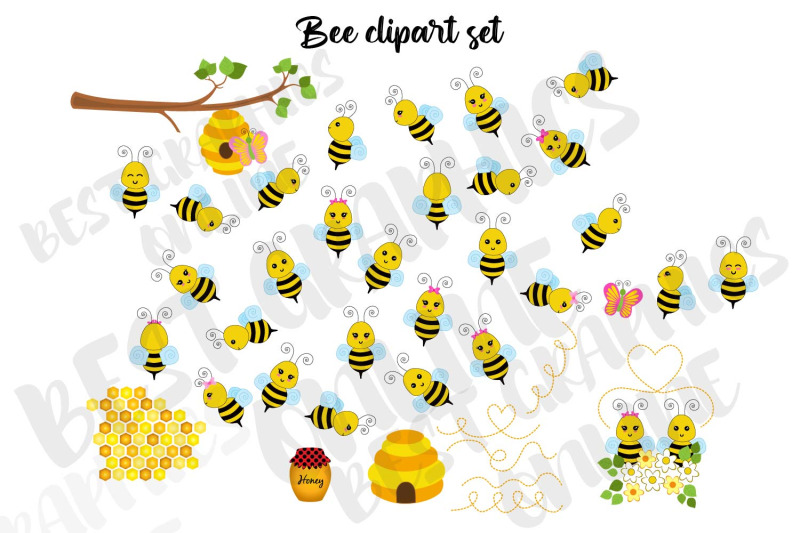 honey-bee-clipart-bumble-bees-honeycomb