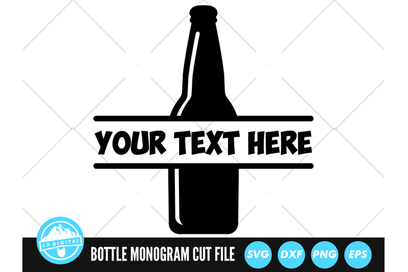 beer-bottle-split-name-frame-svg-files-bottle-monogram-cut-files