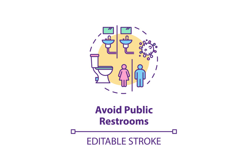 avoid-public-restrooms-concept-icon