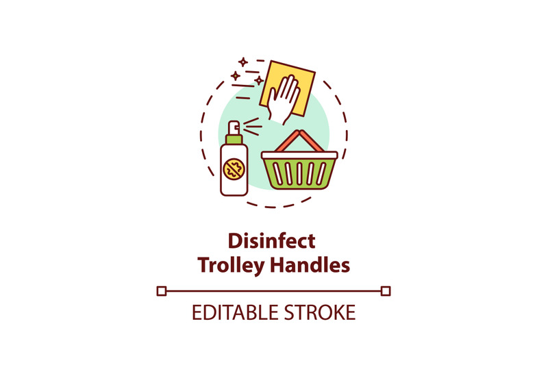 trolley-handles-disinfection-concept-icon