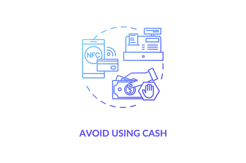 avoid-using-cash-concept-icon