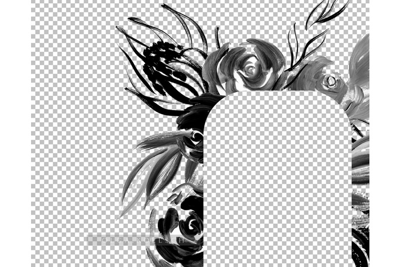 black-roses-clipart-black-floral-frames-clipart-for-social-media