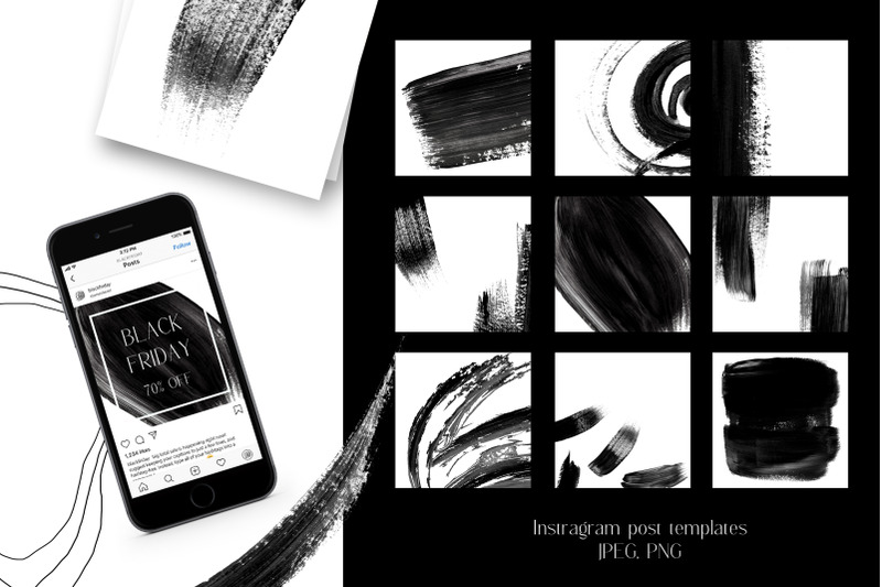 black-friday-instagram-templates-black-brush-strokes-design-shapes