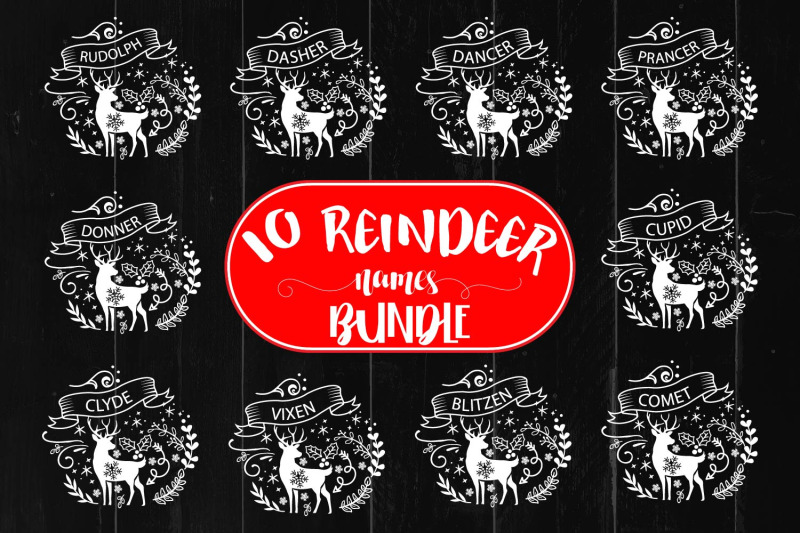 reindeer-names-svg-bundle