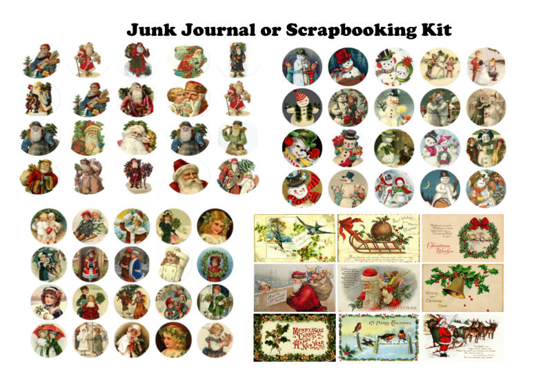 vintage-christmas-postcards-tags-journal-add-ons-kit