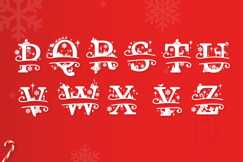 christmas-split-letters-christmas-monogram-alphabet