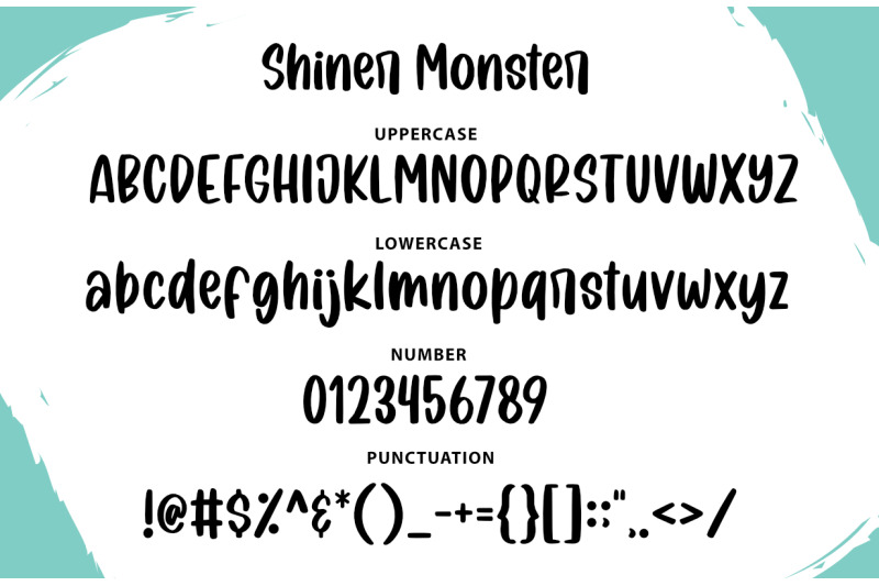 shiner-monster-cute-font