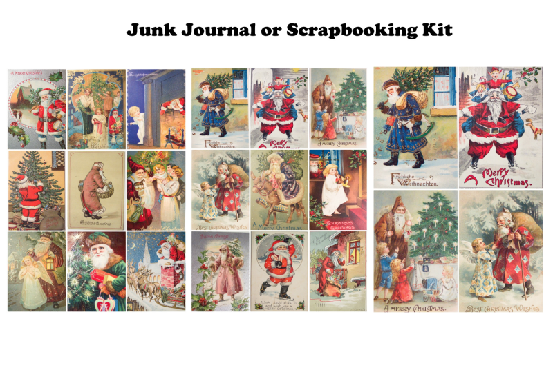 vintage-christmas-postcards-tags-journal-kit