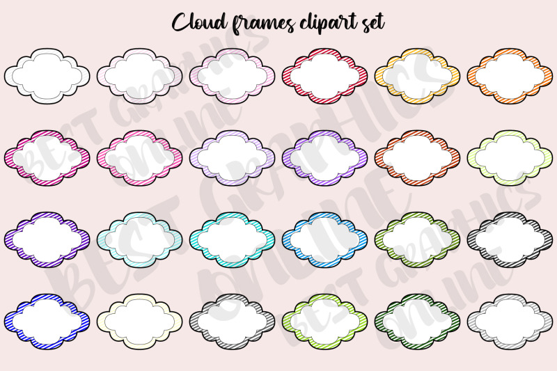 cloud-frames-clipart-graphics-set