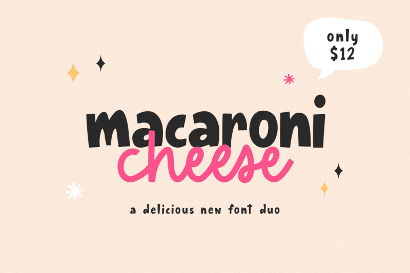macaroni-cheese-font-duo-crafter-fonts-kids-fonts-hand-drawn-fonts