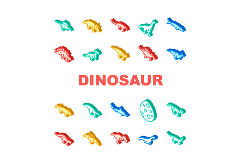 dinosaur-wild-animal-collection-icons-set-vector