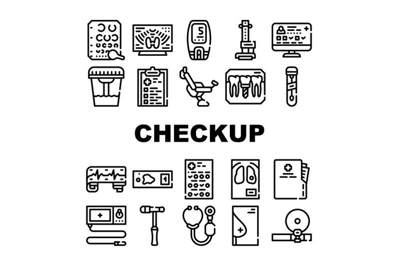 medical-checkup-health-collection-icons-set-vector