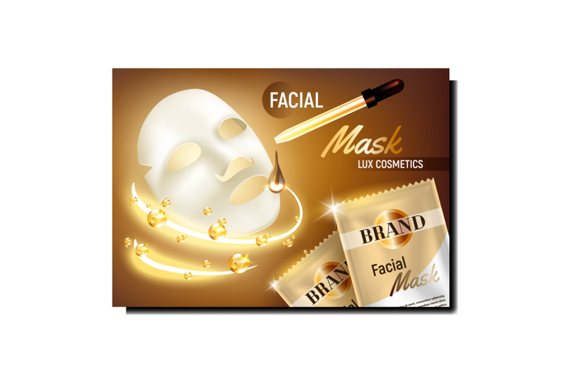 facial-mask-lux-cosmetics-promo-banner-vector