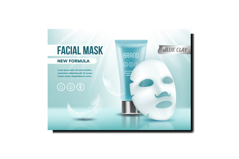 facial-mask-and-cream-creative-promo-banner-vector