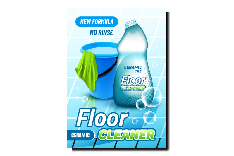 floor-cleaner-liquid-creative-promo-poster-vector