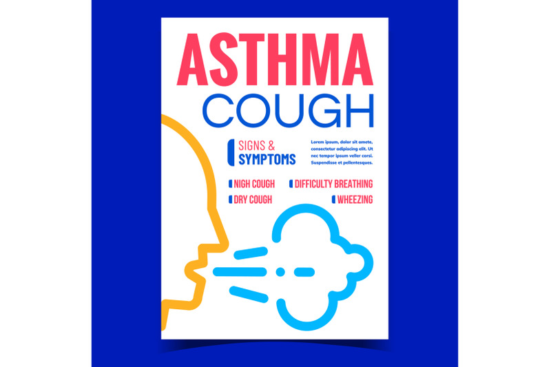 asthma-cough-creative-promotional-poster-vector