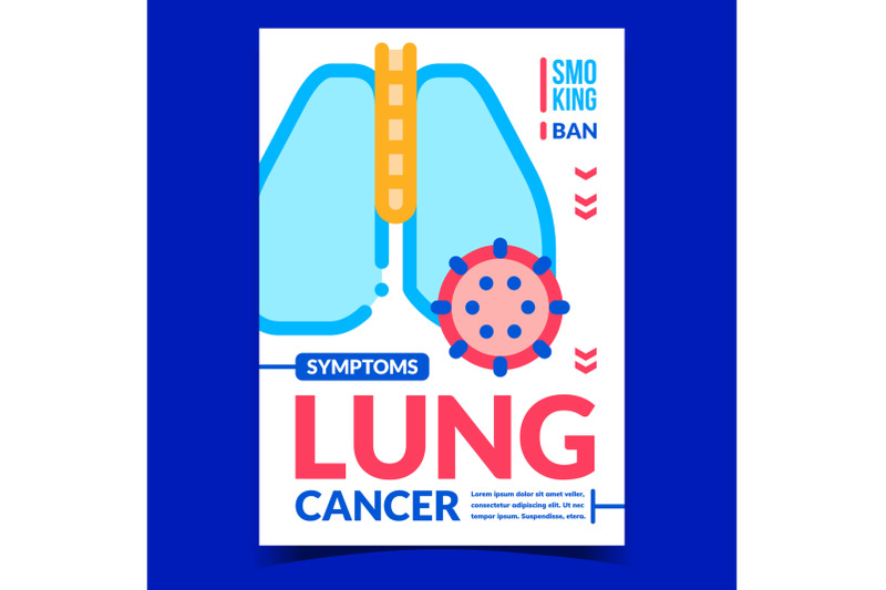 lung-cancer-symptoms-creative-promo-banner-vector