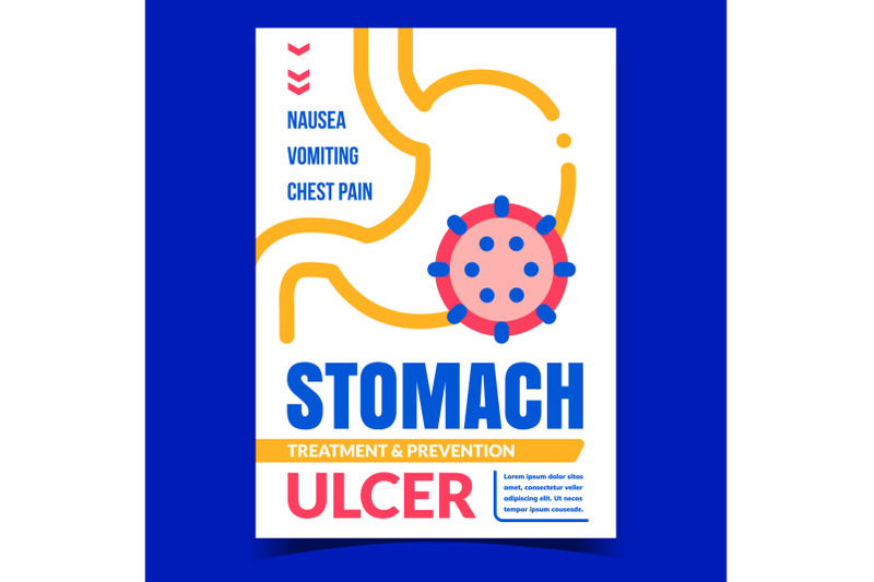 stomach-ulcer-creative-promotional-poster-vector