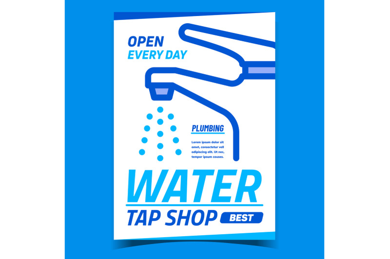 water-tap-shop-creative-promotional-poster-vector