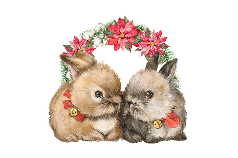 christmas-rabbits-watercolor-clipart-christmas-card-greetings-card