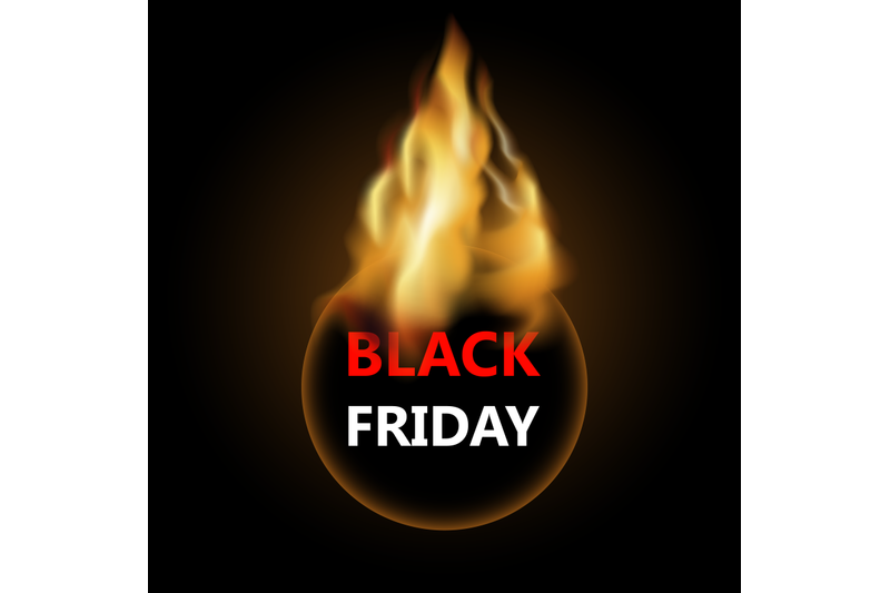 fire-black-friday-label-to-shopping-and-selling