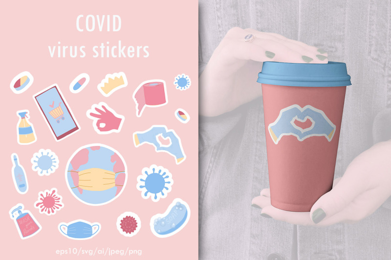 covid-virus-stickers-coronavirus-icons