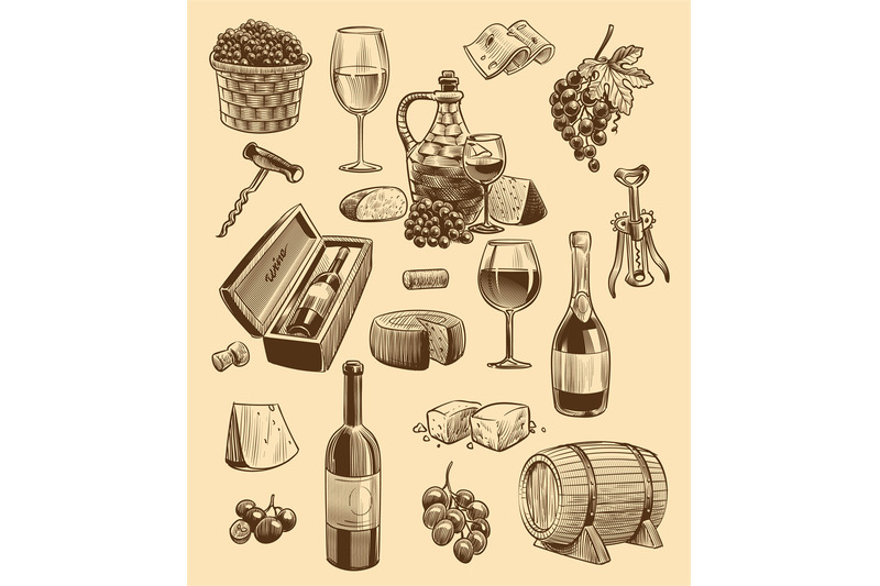 hand-drawn-wine-set-engraving-images-of-bottle-and-wineglasses-bunch