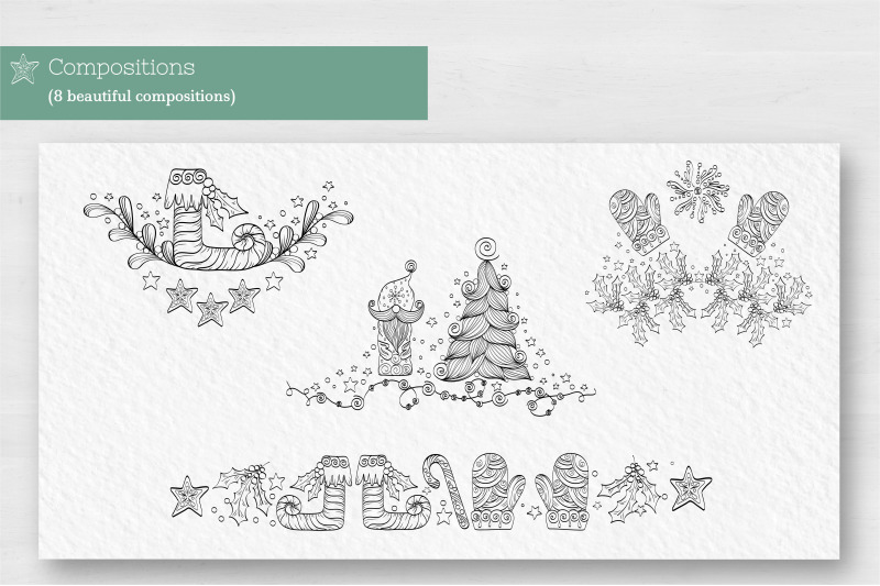 doodle-linear-christmas-vector-collection