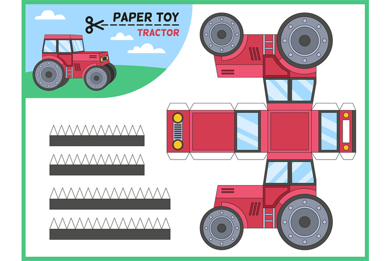 tractor-paper-cut-toy-kids-handmade-educational-game-printable-3d-pap