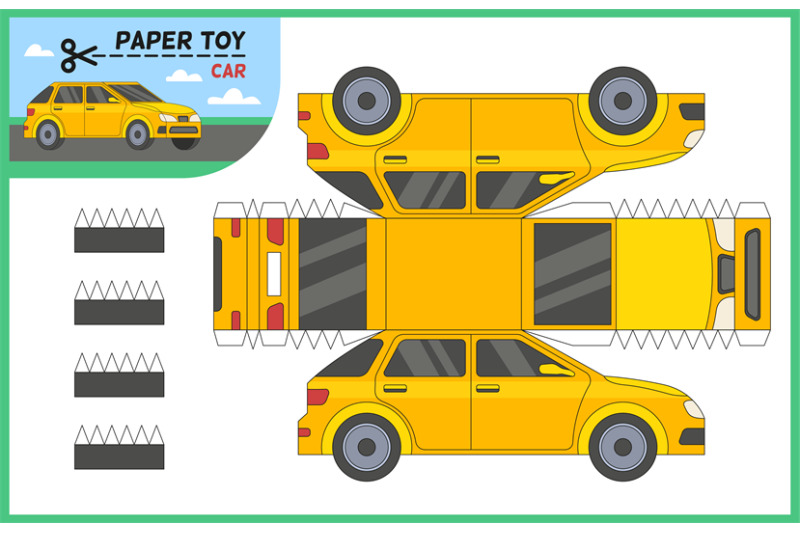 car-paper-cut-toy-create-3d-vehicle-model-yourself-with-scissors-and