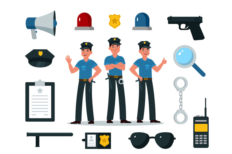 police-equipment-police-officer-characters-in-uniform-with-profession