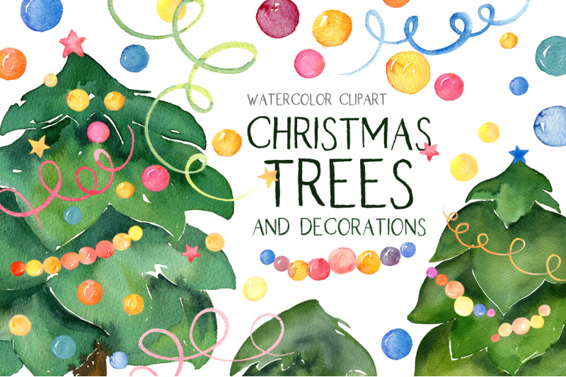 watercolor-christmas-trees-xmas-fir-pine