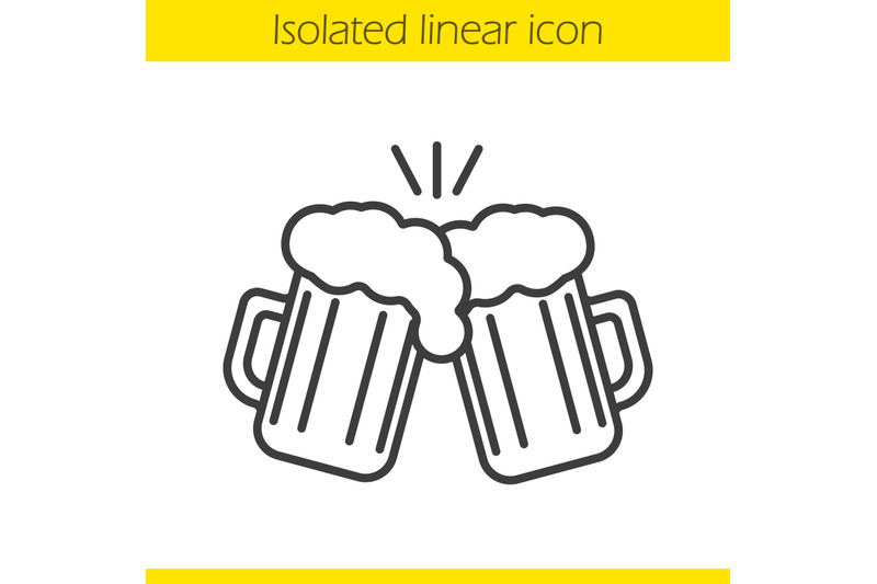 toasting-beer-glasses-linear-icon