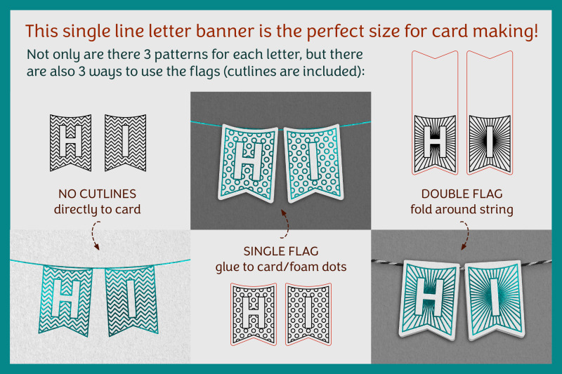 flag-banner-svg-mini-bunting-alphabet-single-line-foil-sketch-draw