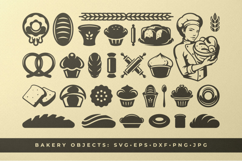 bakery-and-pastry-food-silhouettes-and-icons-bundle-vector-illustratio