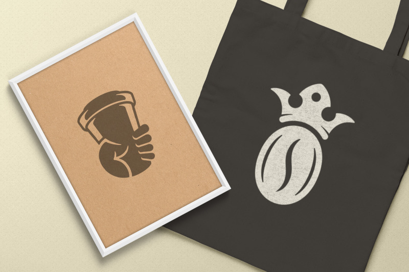 coffee-beans-and-cups-silhouettes-and-icons-bundle-vector-illustration