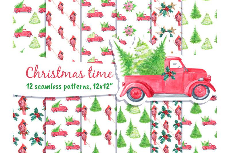 merry-christmas-seamless-patterns-watercolor-winter-new-year