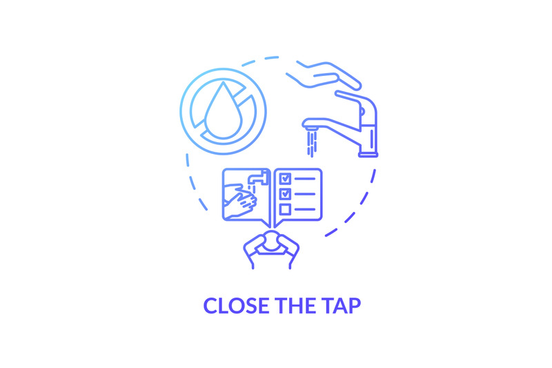 close-tap-blue-concept-icon
