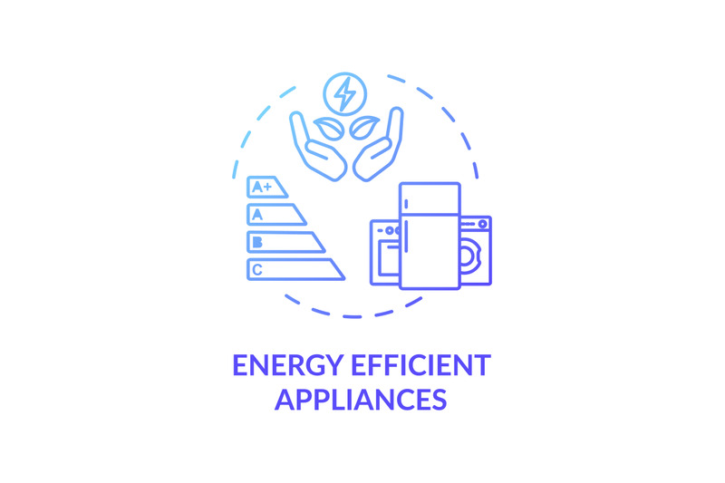energy-efficient-appliance-blue-concept-icon